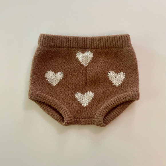 Rylee + Cru knit heart bloomers - Picture 1 of 3